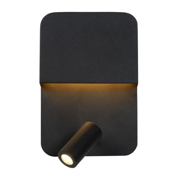 Lucide BOXER - Bedside lamp / Wall light - LED - 3000K - With USB charging point - Black - detail 1